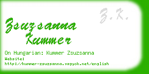 zsuzsanna kummer business card